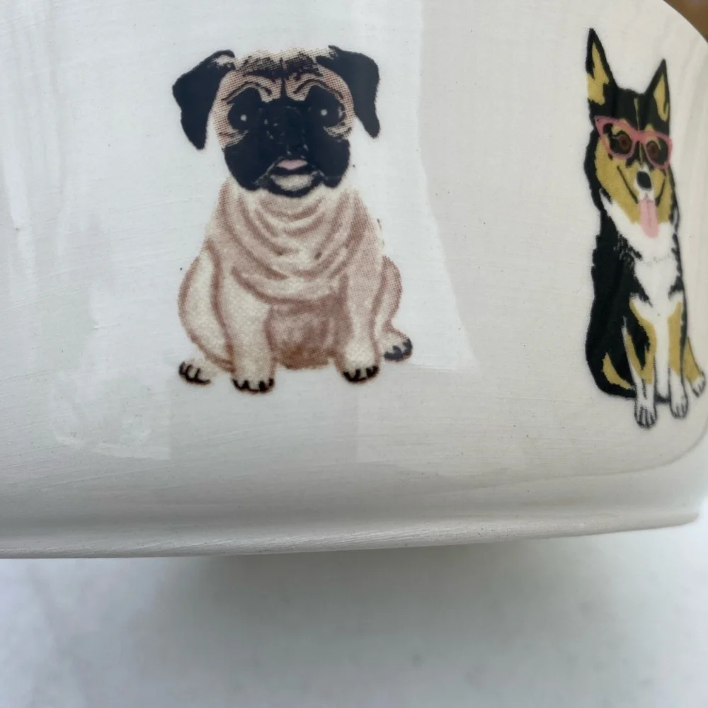 Dog Bowl with Cute Dog Illustrations